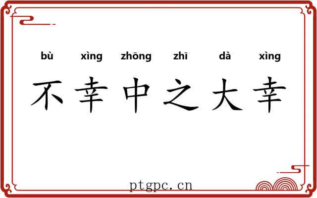 不幸中之大幸