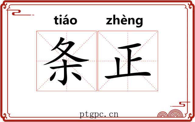 条正