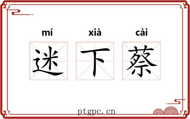 迷下蔡
