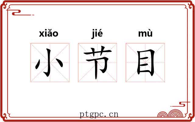 小节目