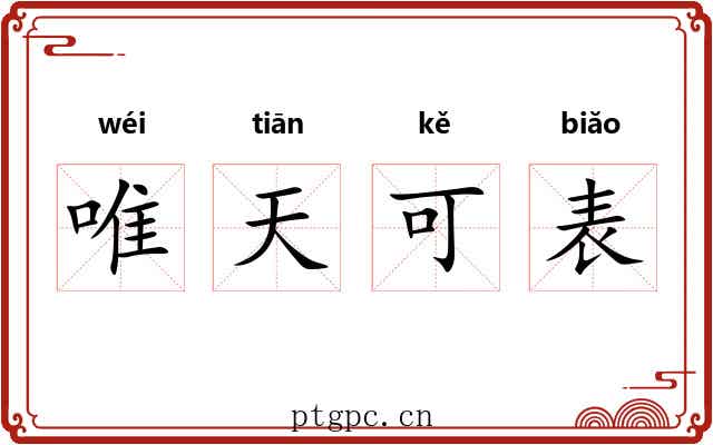 唯天可表