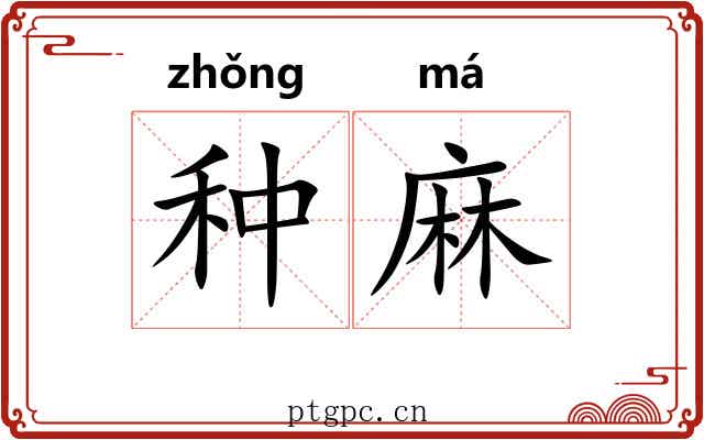 种麻 种麻