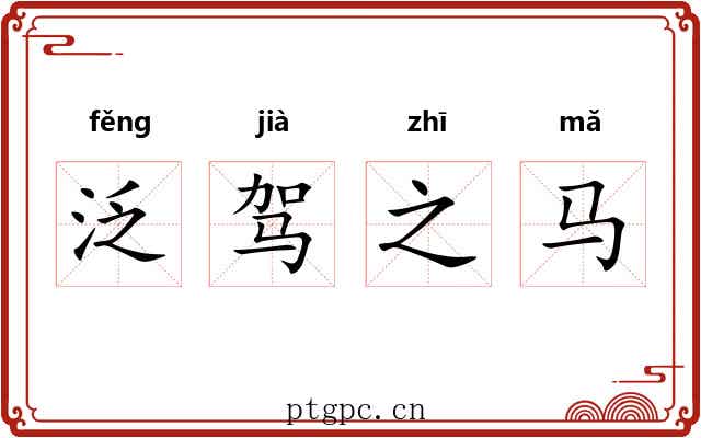 泛驾之马 泛驾之马