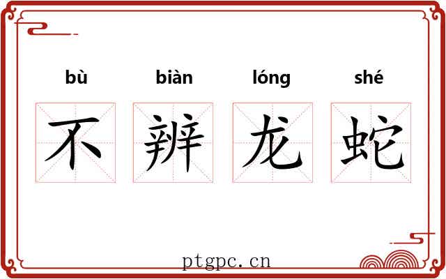 不辨龙蛇