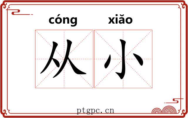 从小