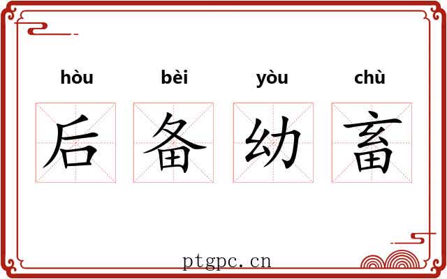 后备幼畜