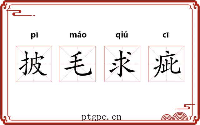披毛求疵 披毛求疵