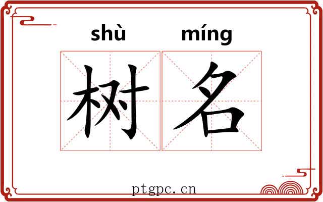 树名 树名