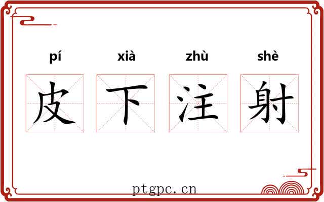 皮下注射 皮下注射