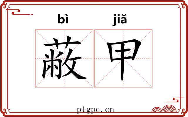 蔽甲 蔽甲