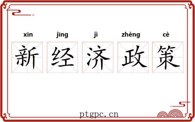 新经济政策 新经济政策