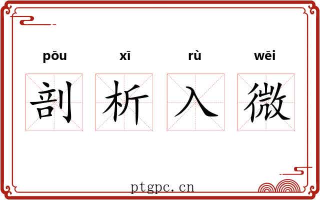 剖析入微 剖析入微