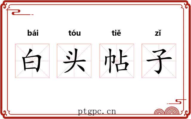 白头帖子 白头帖子