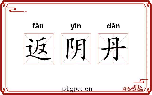 返阴丹